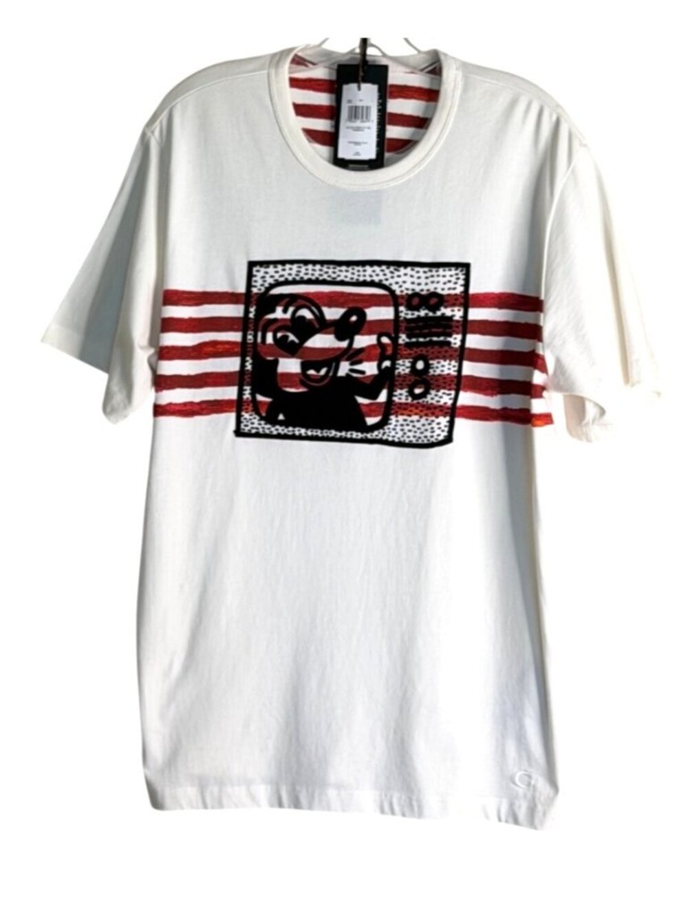 Coach Disney Mickey Mouse x Keith Haring Vintage Mickey Tee Shirt Black Multi Si